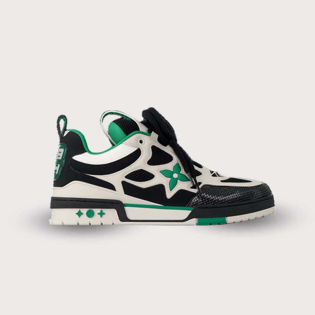 LOUIS VUITTON  Skate Sneaker Shoes MEN - Negro, Blanco y Verde